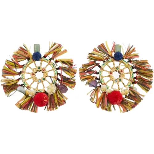 Pre-owned Plastic earrings , female, Sizes: ONE SIZE - Dolce & Gabbana Pre-owned - Modalova