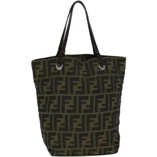 Pre-owned Tote Bags, female, , Size: ONE SIZE Pre-owned Canvas handbags - Fendi Vintage - Modalova