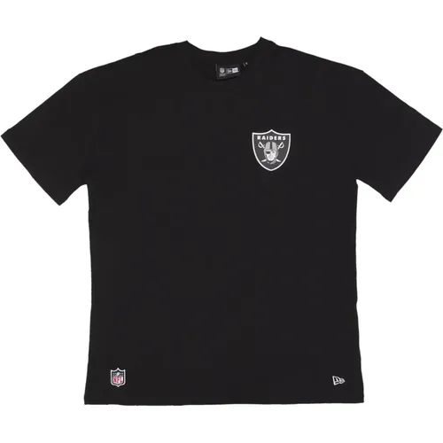 Lasrai Raiders Oversize Tee Schwarz/Weiß , Herren, Größe: 2XL - new era - Modalova