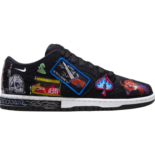 Limitierte Halloween Dunk Low Pro QS Neckface , Herren, Größe: 36 1/2 EU - Nike - Modalova