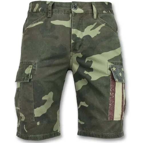 Camouflage-Shorts - Stilvolle Shorts für Männer - J-9017 , Herren, Größe: W28 - Enos - Modalova