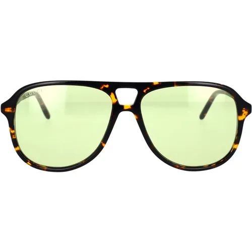 Vintage Pilot Sunglasses with Acetate Frame and Mineral Lenses , male, Sizes: 57 MM - Gucci - Modalova
