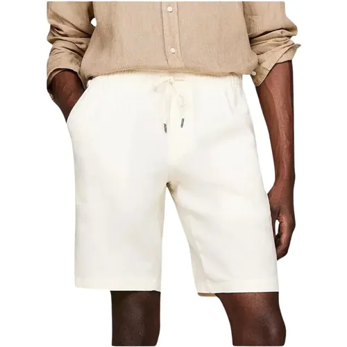 Linen Bermuda Shorts , male, Sizes: W30, W34, W32, W33, W31, W36 - Tommy Hilfiger - Modalova
