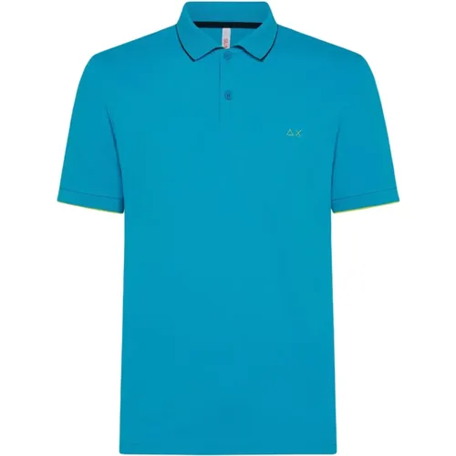 Klassisches Polo-Shirt , Herren, Größe: M - Sun68 - Modalova