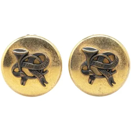 Pre-owned Jewellery, female, , Size: ONE SIZE Pre-owned Metal earrings - Hermès Vintage - Modalova