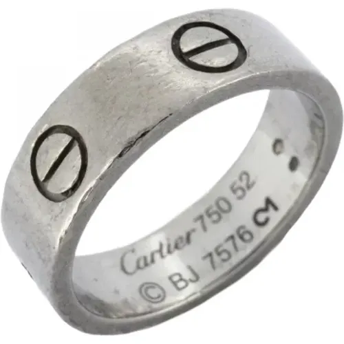 Pre-owned Jewellery, female, , Size: ONE SIZE Pre-owned White Gold rings - Cartier Vintage - Modalova