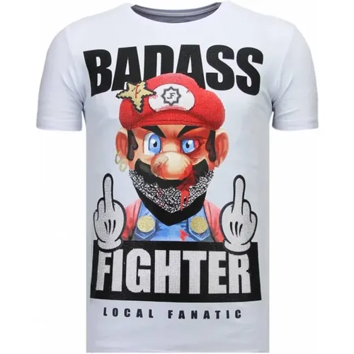 Fight Club Mario Bros - Man T Shirt - 13-6219W , male, Sizes: S, 2XL, XL, M, L - Local Fanatic - Modalova