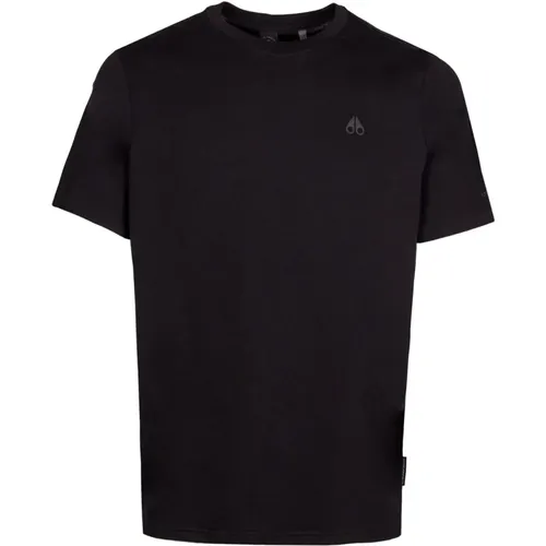 Logo-Print Baumwoll T-Shirt , Herren, Größe: XL - Moose Knuckles - Modalova