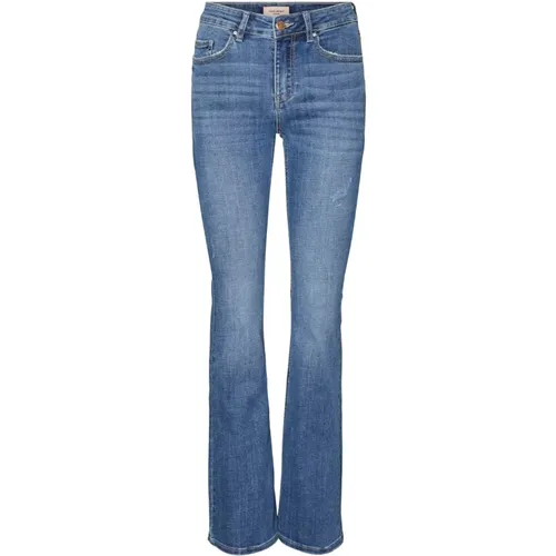 Blaue Vmflash Mr Flared Jeans Li347 Noos Jeans , Damen, Größe: W25 - Vero Moda - Modalova