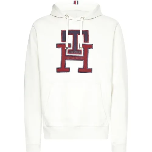 Hoodies, male, , Size: XL Men's TH Monogram Hoodie Sweatshirt - Tommy Hilfiger - Modalova