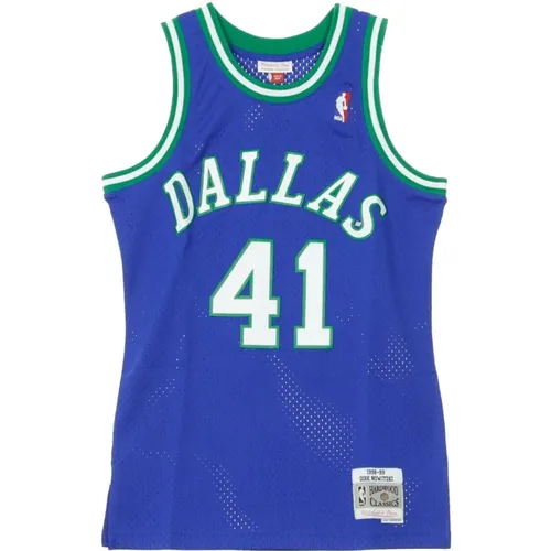 Sportswear, male, , Size: M Dirk Nowitzki Basketball Tank Top - Mitchell & Ness - Modalova