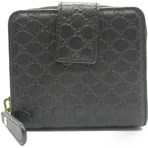 Pre-owned Wallets, male, , Size: ONE SIZE Pre-owned Leather wallets - Gucci Vintage - Modalova