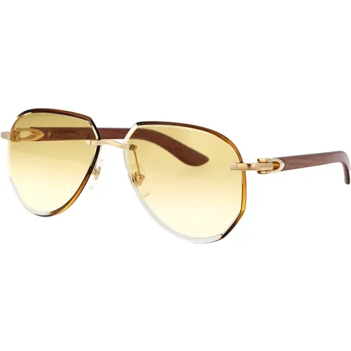 Sunglasses, male, , Size: 61 MM Stylish Sunglasses Ct0440S - Cartier - Modalova