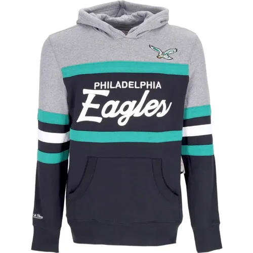 Hoodies, male, , Size: S Philadelphia Eagles NFL Headcoach Hoodie - Mitchell & Ness - Modalova