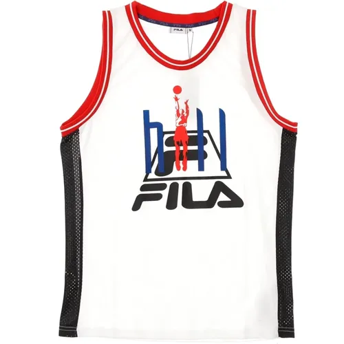 Sportswear, male, , Size: M Basketball Style Tank Top /Black - Fila - Modalova