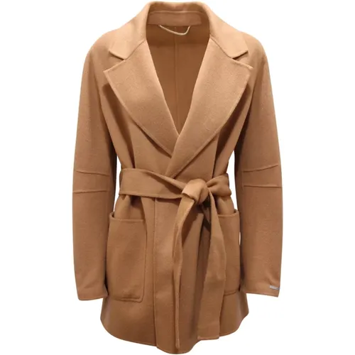 Blazers, female, , Size: L Short Wool Coat Bligny Style - Marella - Modalova