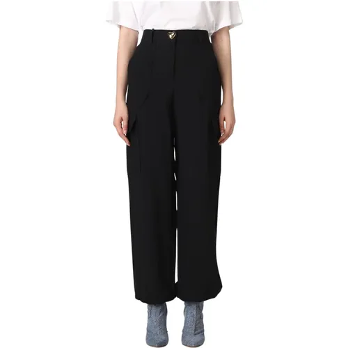 Sophisticated Wide Trousers , female, Sizes: S - Moschino - Modalova