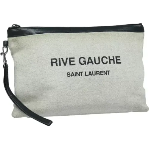 Pre-owned Canvas clutches , female, Sizes: ONE SIZE - Yves Saint Laurent Vintage - Modalova