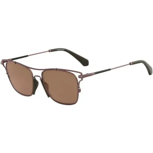 Copper Frame Sunglasses Ckj166S-705 , unisex, Sizes: 55 MM - Calvin Klein - Modalova