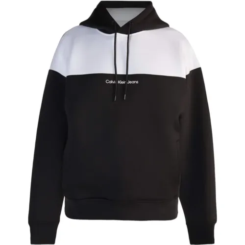 Hoodies, male, , Size: S Color Block Hooded Sweatshirt - Calvin Klein - Modalova