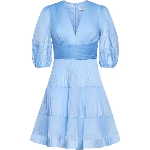 Pleated Mini Dress , female, Sizes: L, M, XS - Zimmermann - Modalova