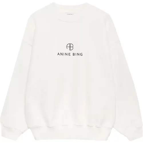Monogramm Sweatshirt - Elfenbein - Anine Bing - Modalova