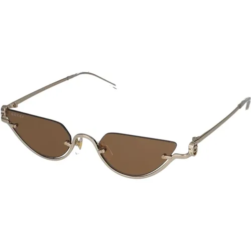 Stylische Sonnenbrille GG1603S,Goldene Sonnenbrille mit Originalzubehör - Gucci - Modalova