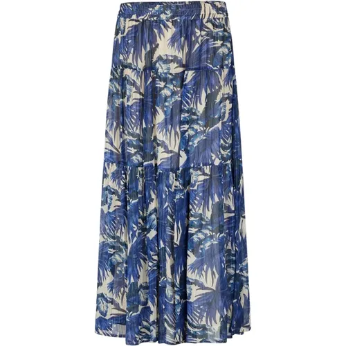 Sunsetll Maxi Skirt Blue , female, Sizes: S, XS - Lollys Laundry - Modalova