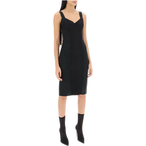 Maxi Dresses,Spitzen Korsett-Stil Midi Kleid - Dolce & Gabbana - Modalova