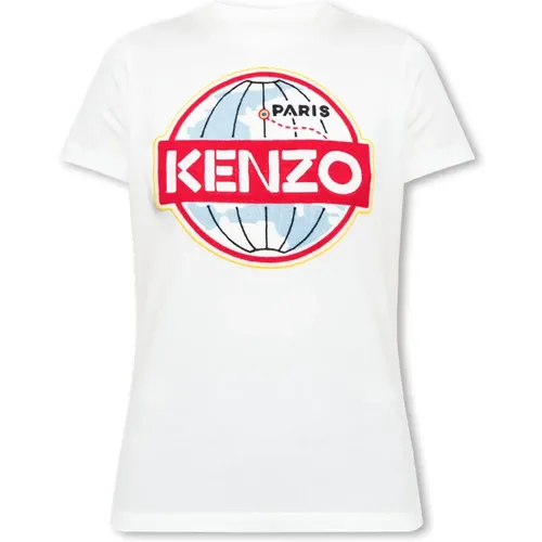 T-shirt with logo , female, Sizes: S, XS - Kenzo - Modalova