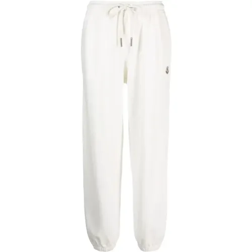 Cotton Track Pants with Drawstring Waist , female, Sizes: M, L - Moncler - Modalova