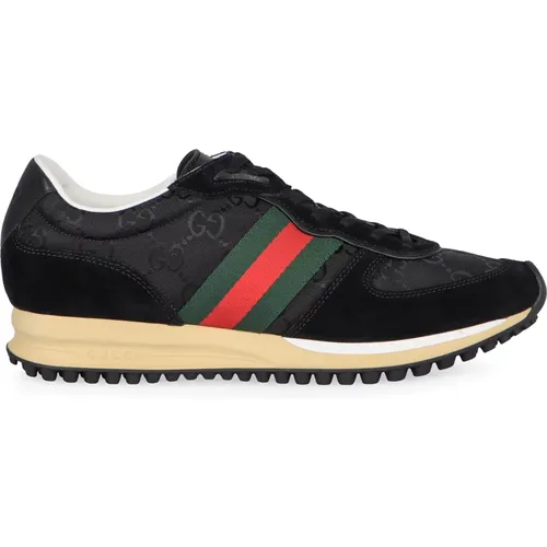 Sneakers, male, , Size: 9 US Low-top sneakers with green-red-green web - Gucci - Modalova