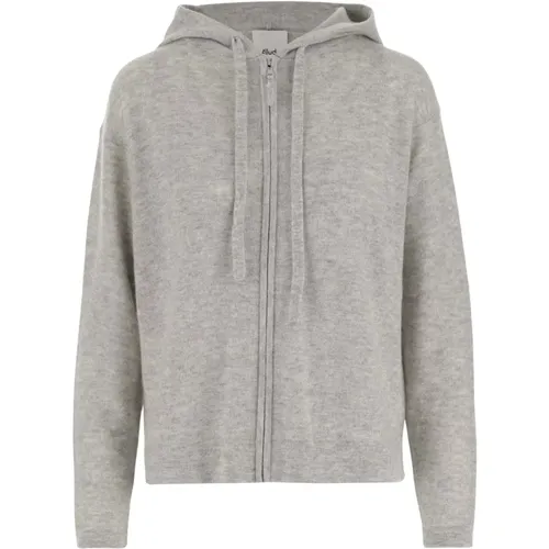 Woll-Kaschmir-Kapuzen-Sweatshirt mit Reißverschluss , Damen, Größe: M - allude - Modalova