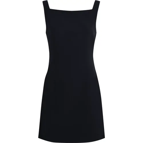 Short Dresses, female, , Size: S Square Neck Crepe Dress with Back Cut-Out - Givenchy - Modalova