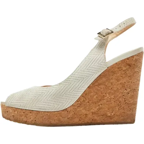 Pre-owned Fabric sandals , female, Sizes: 7 1/2 UK - Jimmy Choo Pre-owned - Modalova