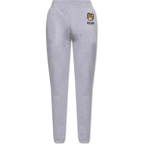 Sweatpants, male, , Size: S Sweatpants with logo - Moschino - Modalova