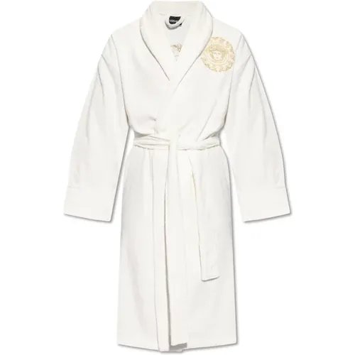 Robes, male, , Size: M Bathrobe with logo - Versace - Modalova