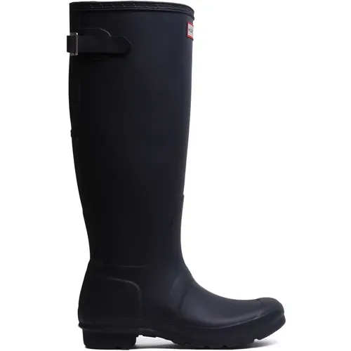 Adjustable Tall Rubber Boots Navy , female, Sizes: 6 UK, 5 UK, 3 UK, 4 UK - Hunter - Modalova