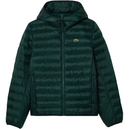 Grüne Textil-Herren Steppjacke - Lacoste - Modalova