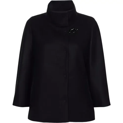 Wool Blend Jacket Stand-up Collar , female, Sizes: L, M - Fay - Modalova