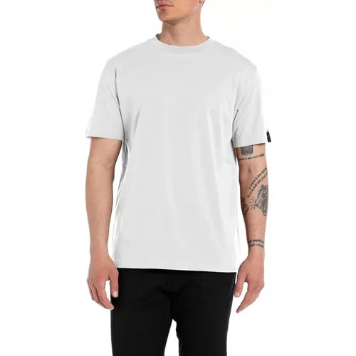 T-Shirts , Herren, Größe: L - Replay - Modalova