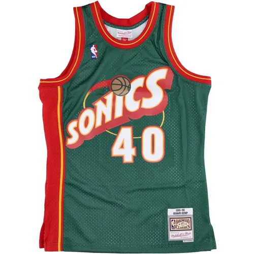 Seattle Supersonics Swingman Jersey Shawn Kemp , male, Sizes: S - Mitchell & Ness - Modalova