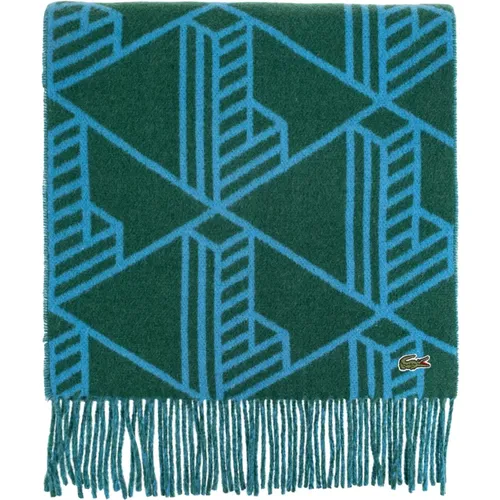 Winter Scarves, male, , Size: ONE SIZE Wool scarf - Lacoste - Modalova