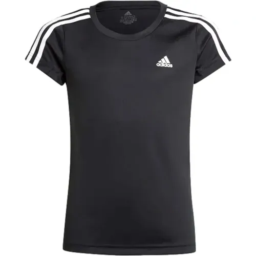 Streifen T-Shirt für Kinder , unisex, Größe: 128 CM - Adidas - Modalova