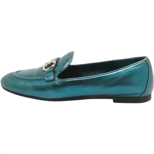 Pre-owned Flats, female, , Size: 8 1/2 US Pre-owned Leather flats - Salvatore Ferragamo Pre-owned - Modalova