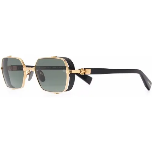 Gold Sunglasses , male, Sizes: 52 MM - Balmain - Modalova