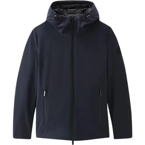 Men`s Zip-Through Soft Shell Jacket , male, Sizes: XL - Woolrich - Modalova