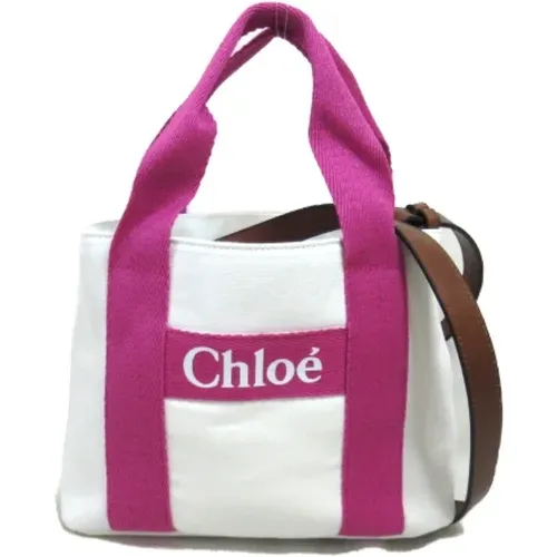 Pre-owned Tote Bags, female, , Size: ONE SIZE Pre-owned Cotton handbags - Chloé Pre-owned - Modalova