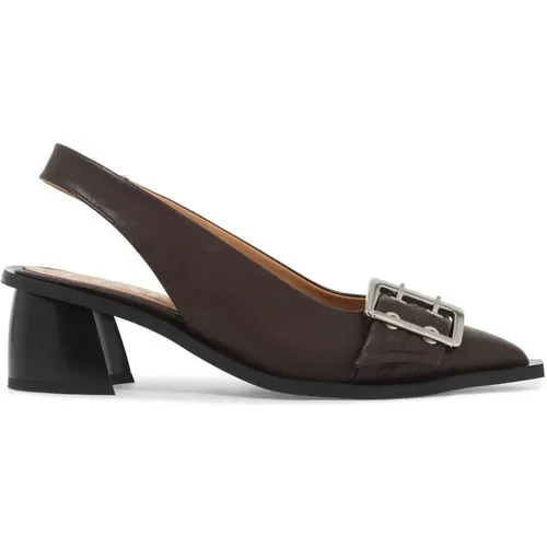 Spitze Slingback Decolleté mit Einzigartigem Absatz - Ganni - Modalova