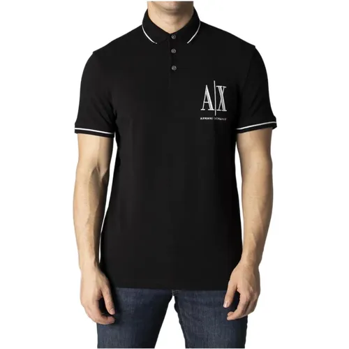 Polo Shirts, male, , Size: 2XL Print Polo Shirt Men - Armani Exchange - Modalova